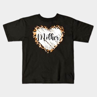 Love Mother Leopard Mother's Day Kids T-Shirt